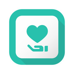 Flat Long Shadow Button - Vector 