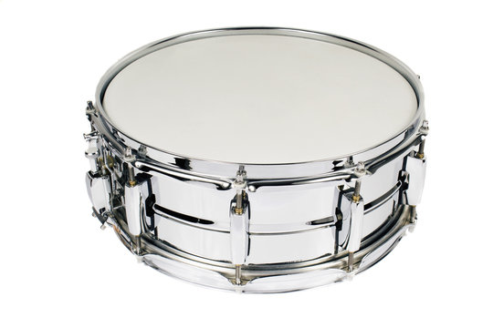 snare drum isolated on white