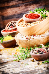 Colorful mix of various spices