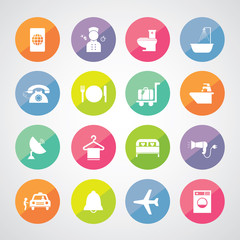  hotel and travel icon set