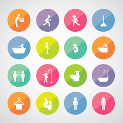 toilet and hygiene icons