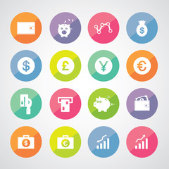 Fototapeta premium money and financial icon set