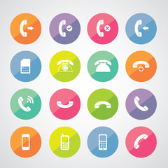 phone icons set