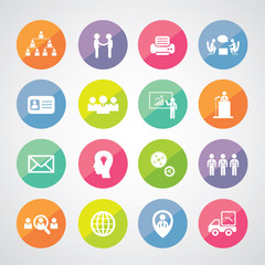 Business teamwork  icon set