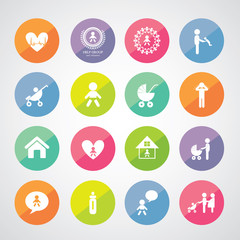 Fototapeta premium children action welfare icon