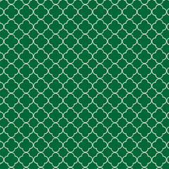Green quatrefoil pattern