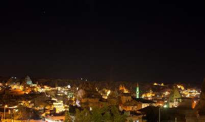 Fototapeta premium beautiful night view of Cappadokia Goreme in Turkey