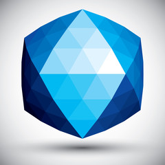 Abstract 3D shape made of triangles.