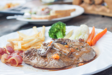 Grilled steaks