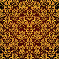 Damask seamless floral pattern.