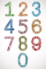 Retro style numbers.
