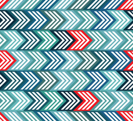 Geometric seamless pattern with arrows.