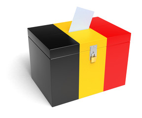 Belgium Flag Ballot Box