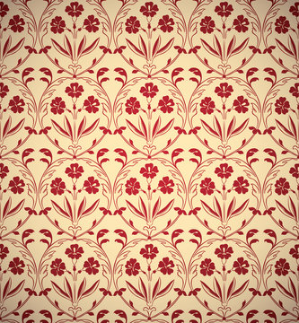 Vintage floral style seamless background.