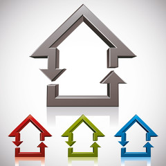 Fototapeta premium Home and reload icons combined.