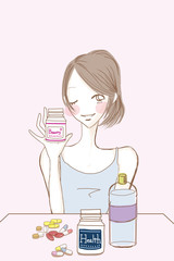 健康に気を遣う女性