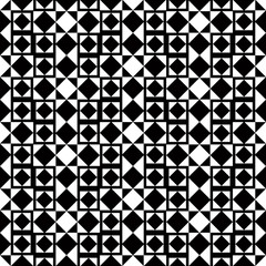 Seamless geometric pattern with monochrome elements.