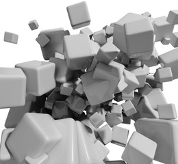 Abstract 3d cubes background.