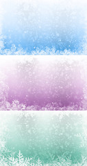 Set of winter backgrounds