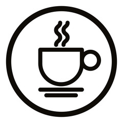 Simplistic coffee cup icon.