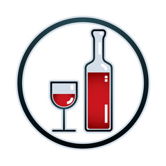 Wine vector icon.