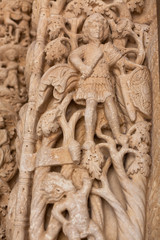 Detail of the Cathedral of St. Lawrence in Trogir, Croatia
