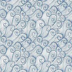 Funky curls seamless pattern.