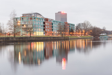 Panorama of the city of Riga, Latvia.