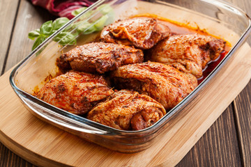 Marinated chicken drumsticks