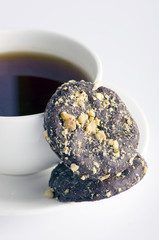 Obraz na płótnie Canvas Cup of tea with cookies
