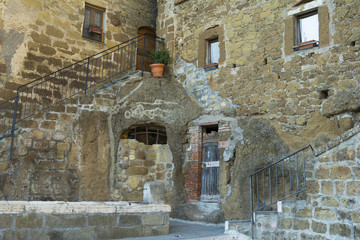 Stone stairs in the streets of Tuscany