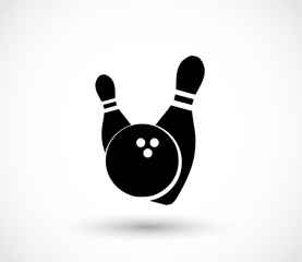 Bowling icon vector