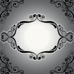 Frame retro gray design