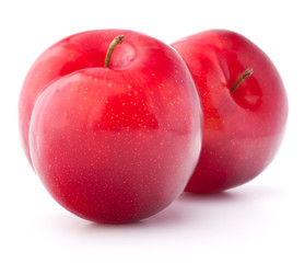 Sweet plum isolated on white background cutout