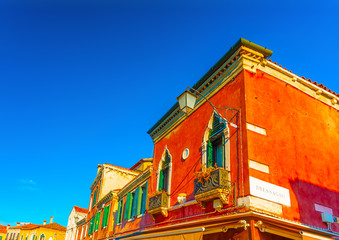 Very old building at Murano island near Venice Italy