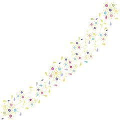 Colorful simple floral background vector