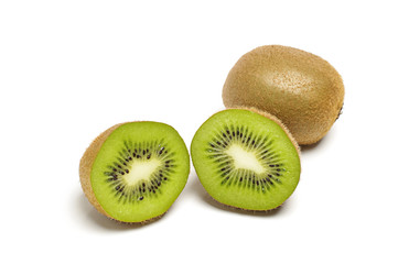 Kiwi fruit isolated on the bright background