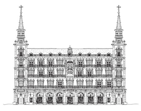 Madrid, house of Phillip III in Plaza Mayor, Sketch collection