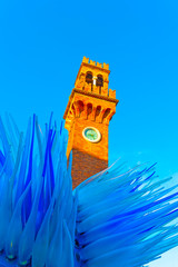 Obraz premium belltower at Murano island near Venice Italy