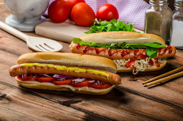 Variation on the red hot dogs