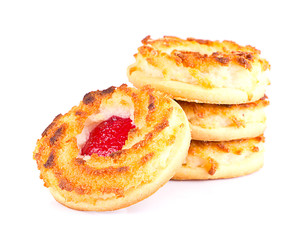 Coconut Biscuits with Cherry Jam