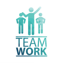 Team Work Illustration over white color background