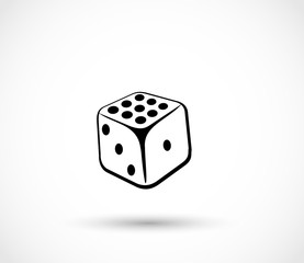 Dice icon vector