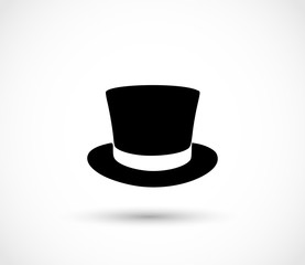 Top hat icon vector