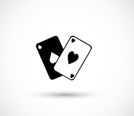 Play cards icon vector