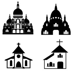 Lieux de cultes en 4 icônes
