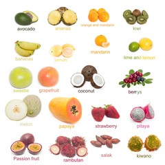 fruits isolated