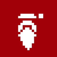 Obraz premium Pixel art Santa