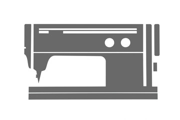 silhouette sewing machine isolated on a white background