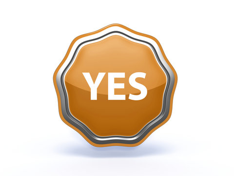 yes star icon on white background